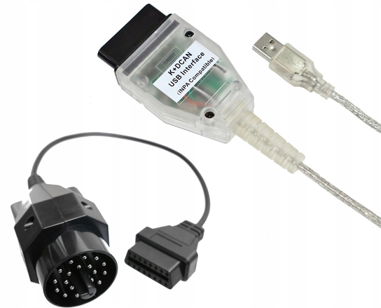 INTERFEJS BMW INPA K+DCAN + ADAPTER 20pin OBD ISTA E60 E46 E90 E91 E36 E92 Versus