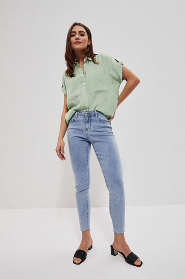 Jeansy medium waist-XS Moodo
