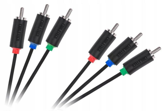 Kabel AV 3x RCA - 3 RCA Przewód Audio Video 1,8m Cabletech