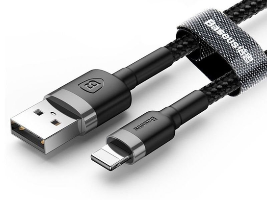 Kabel Lightning USB Baseus Cafule 1,5A 2m (szaro-czarny) Baseus
