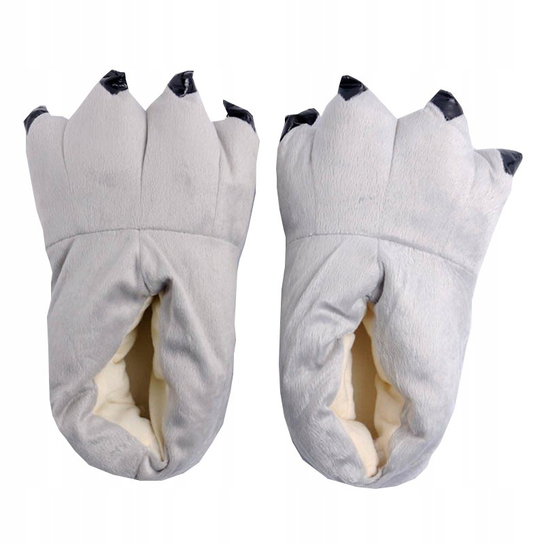 Kapcie Pluszowe Szare Onesies