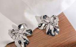 Kolczyki aurora petal silver mini Orvella