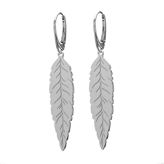Kolczyki boho piórka srebrne Astyle