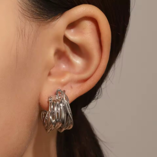 Kolczyki Interwave Silver Orvella