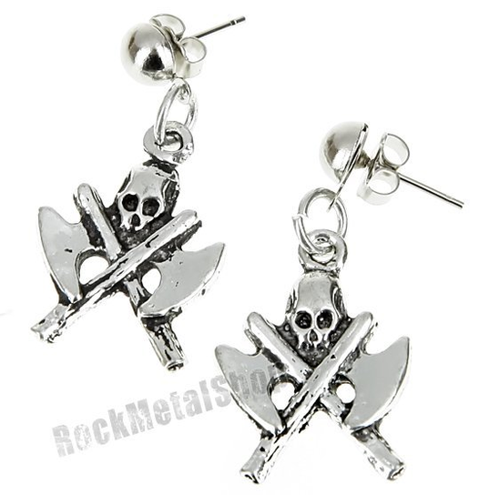 kolczyki SKULL AXE Inna marka