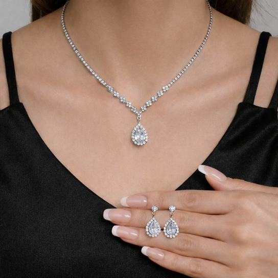 Komplet Bridal Teardrop Silver Inna marka