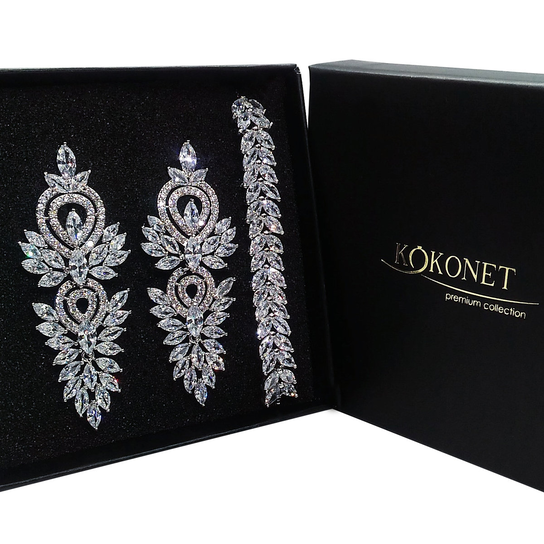 Komplet ślubny GLORY silver + BERTA silver KOKONET
