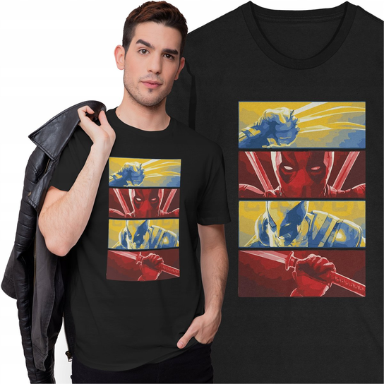 Koszulka Deadpool Wolverine Marvel Superbohater MCU Logan Inna marka