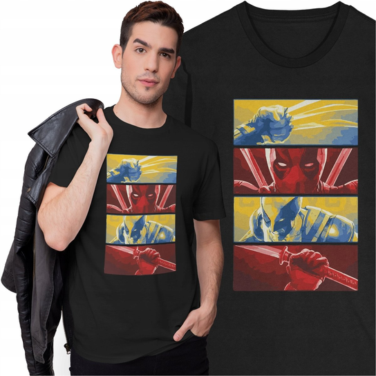 Koszulka Deadpool Wolverine Marvel Superbohater MCU Logan Inna marka