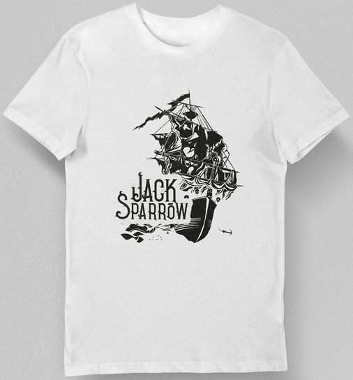 Koszulka Jack Sparrow biała M KozakNadruki