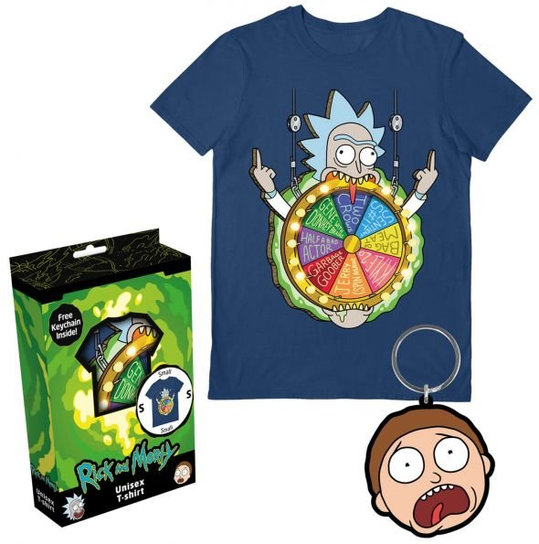 Koszulka M unisex uniwersalna Rick and Morty Two Crows niebieski t-shirt RICK AND MORTY