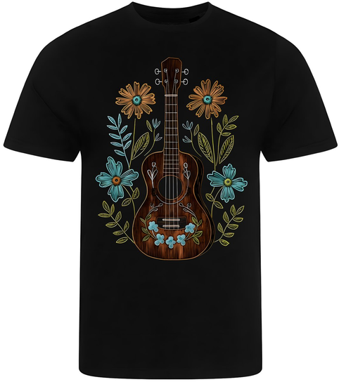 KOSZULKA MĘSKA NADRUK GITARA Z GITARĄ L Inna marka