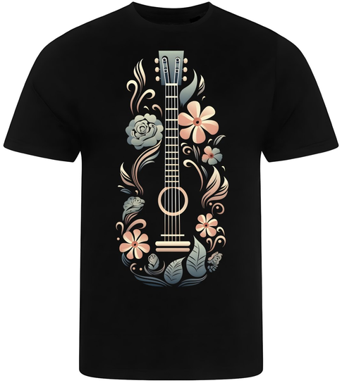 KOSZULKA MĘSKA NADRUK GITARA Z GITARĄ S Inna marka