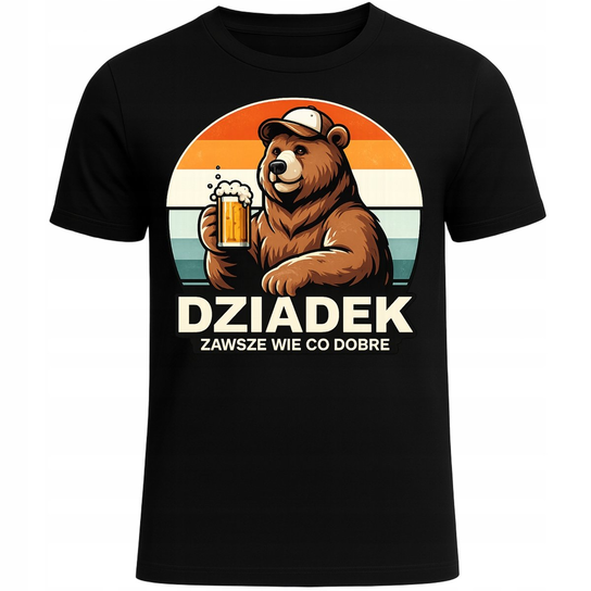 Koszulka Na Dzień Dziadka Nadruk Dziadek Piwo Browar Śmieszny Prezent L Szumila