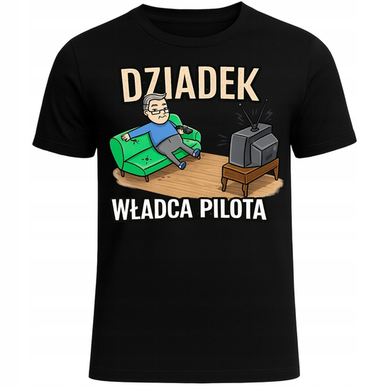 Koszulka Na Dzień Dziadka Nadruk Dziadek Władca Pilota Śmieszny Prezent M Szumila