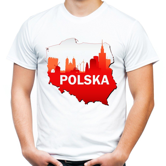 Koszulka Polska mapa męska S JHK