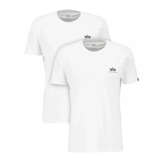 Koszulki Alpha Industries Small Logo Basic 2 Pack 258500 09 - Białe L Inna marka