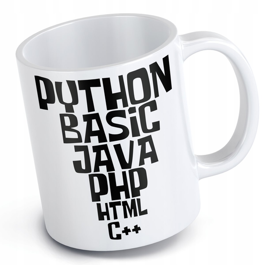 Kubek dla informatyka języki programowania programista python java c++ php Kubkotwórnia