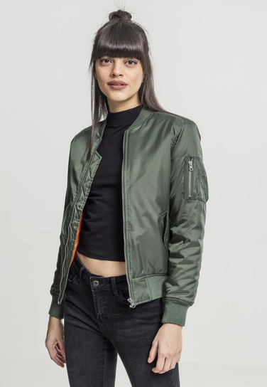 kurtka damska flyers LADIES BASIC BOMBER olive-L Urban Classics