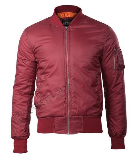 kurtka flyers BASIC BOMBER JACKET bordeaux-XXL Inna marka