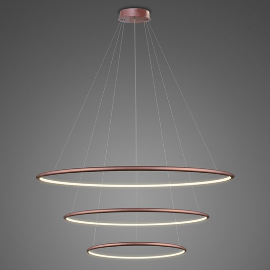 Rosos Design Lampa wisząca Ledowe Okręgi No.3 Φ80 cm in 3k różowe złoto Altavola ...