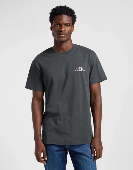 LEE REGULAR LOGO TEE WASHED BLACK 112364551 M LEE