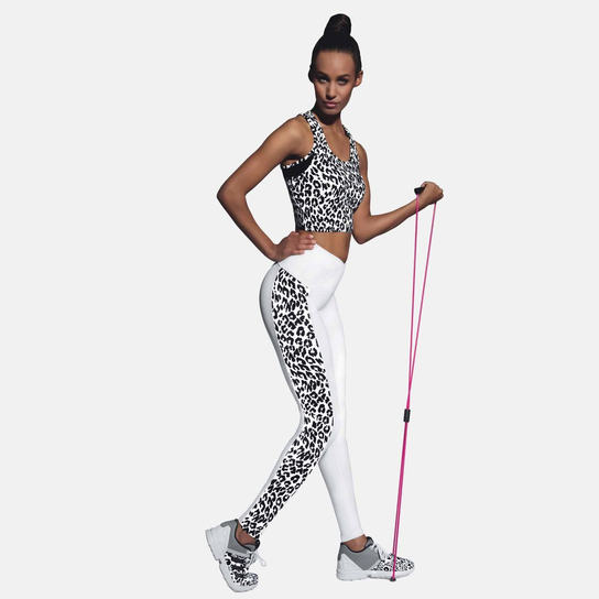 Legginsy sportowe białe Bas Black Bas Black