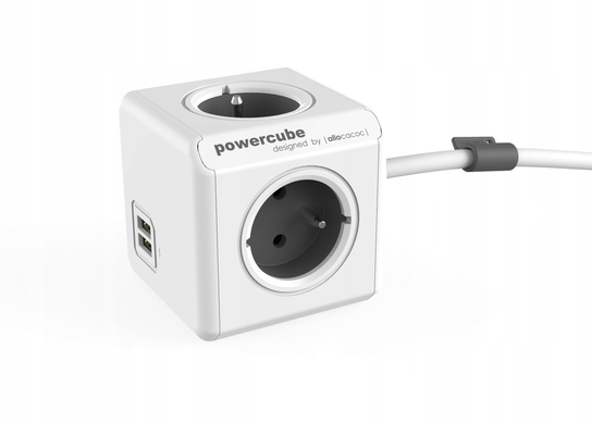 Listwa allocacoc PowerCube 4 gniazda 2xUSB 1,5m ALLOCACOC