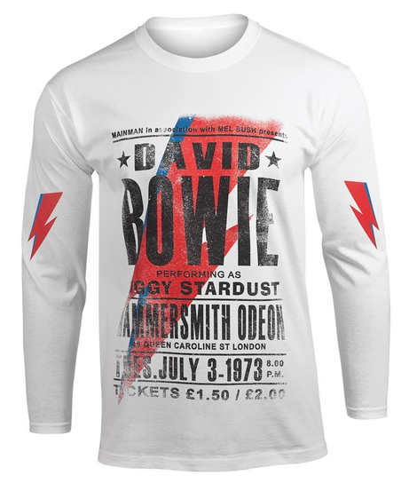 longsleeve DAVID BOWIE - HAMMERSMITH ODEON (white)-S Pozostali producenci