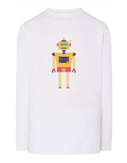 Longsleeve kolorowy nadruk robot Hello r.S Inna marka