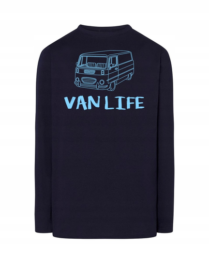 Longsleeve męski FAJNY nadruk VAN Van Life r.XXL Inna marka