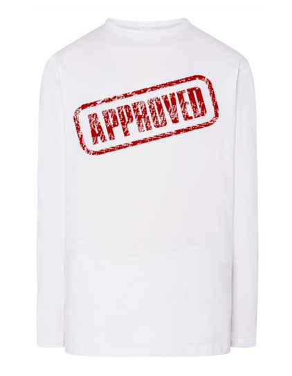 Longsleeve męski nadruk napis APPROVED r.5XL Inna marka