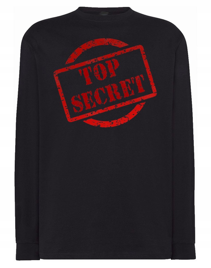 Longsleeve męski nadruk napis TOP SECRET r.M Inna marka
