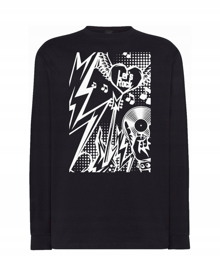 Longsleeve rockowy nadruk Let's Rock r.M Inna marka