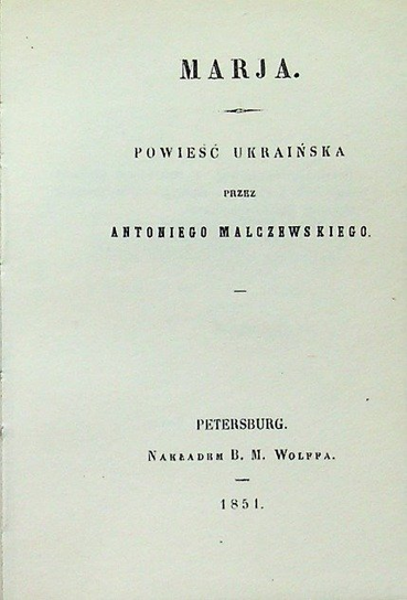 Maryja Malczewski Antoni
