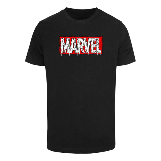 MerchCode Męska Koszulka Drip Marvel (L / Czarny) MerchCode