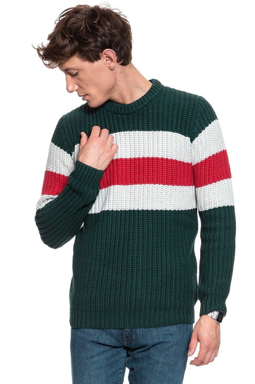 Męski Sweter Wrangler Chunky Knit Pine W8A7Pcg01-L Wrangler