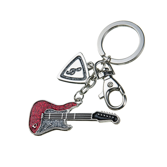 Metalowy brelok do kluczy Gitara Elektryczna Dan Barmore
