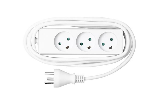 Microconnect 3-Way Danish Socket Power Strip 5M Microconnect