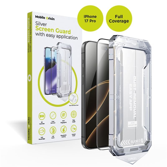 MOBILE ORIGIN SCREEN GUARD WITH EASY APPLICATION, IPHONE 17 PRO Mobile Origin