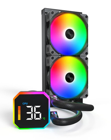 Montech HyperFlow Digital 240 Black zestaw AIO Montech