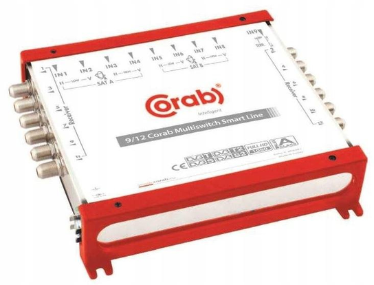 MultiSwitch 9/ 12 Wyjść Corab Astra Hotbird DVB-T Corab