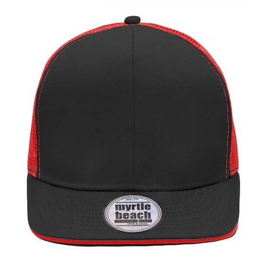Myrtle Beach Pro Mesh 6 Panel Cap (OS / Czarny) Myrtle Beach