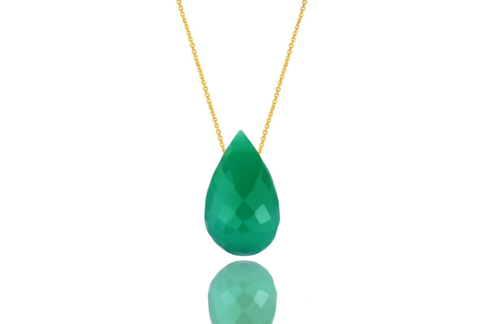 Naszyjnik Chalcedon Kropla Brazi Druse Jewelry
