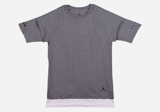 Nike Air Jordan Aj13 Double Layer Tee Dark Heather Jordan