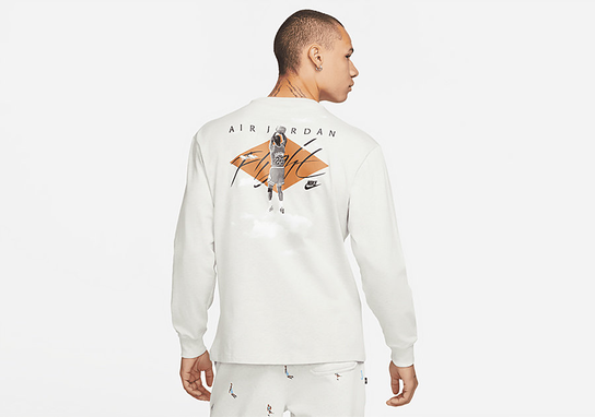 Nike Air Jordan Flight Essentials Statement 85 Crew Long Sleeve White Jordan