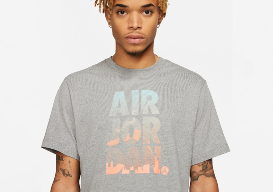 Nike Air Jordan Jumpman Classics Graphic Crew Tee Carbon Heather Jordan