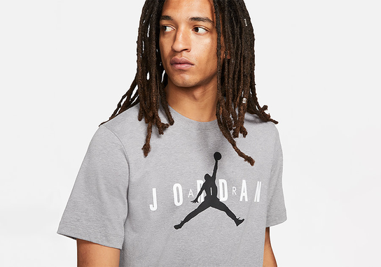 Nike Air Jordan Wordmark Tee Carbon Heather Jordan