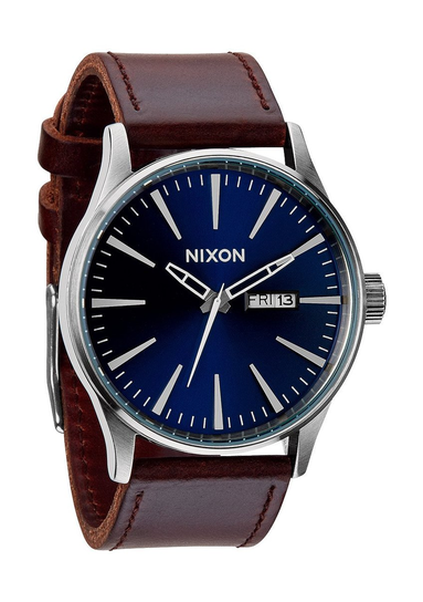 Nixon, Sentry Leather, Blue/Brown Nixon