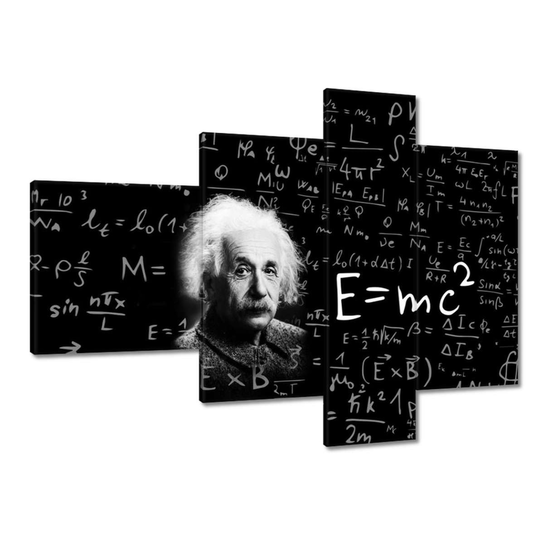 Obraz E=MC2 Albert Einstein, 100x70cm ZeSmakiem